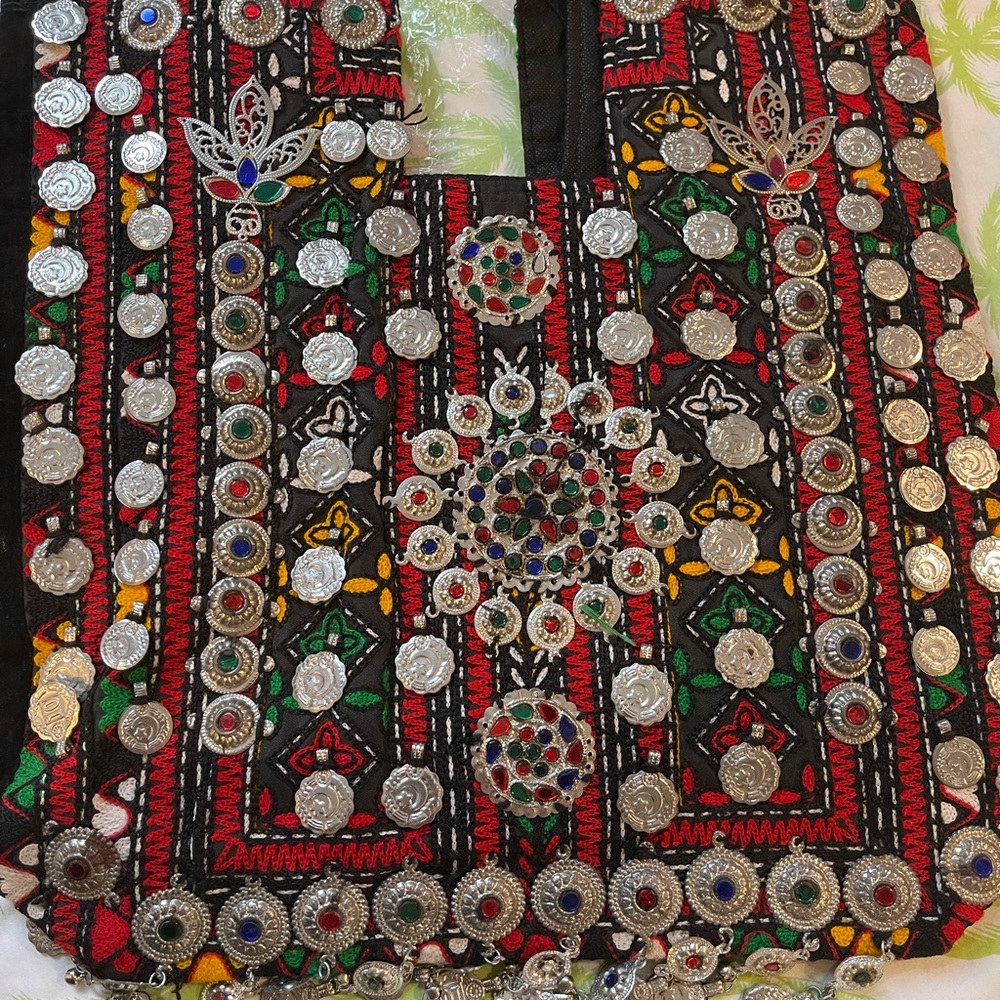 Embroidered Multicolor Tote Bag